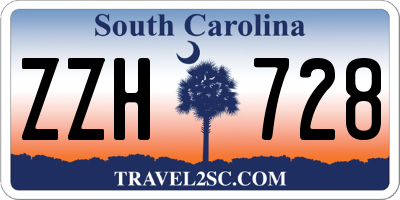 SC license plate ZZH728
