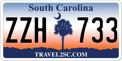 SC license plate ZZH733