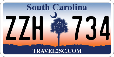 SC license plate ZZH734