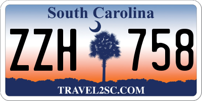 SC license plate ZZH758