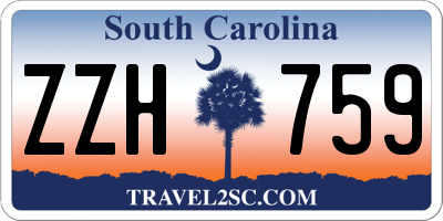SC license plate ZZH759