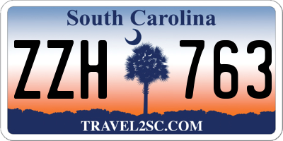 SC license plate ZZH763