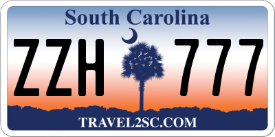 SC license plate ZZH777