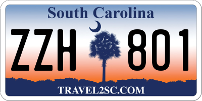 SC license plate ZZH801