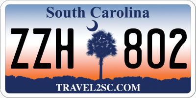 SC license plate ZZH802