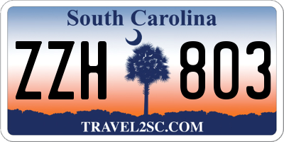 SC license plate ZZH803