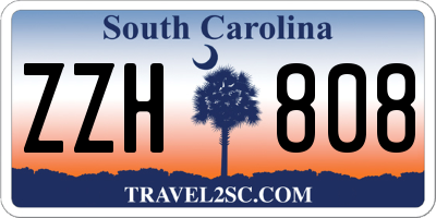SC license plate ZZH808