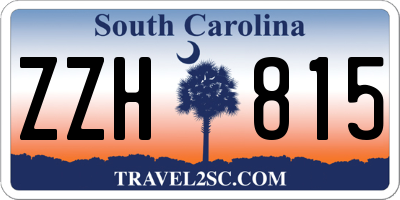 SC license plate ZZH815