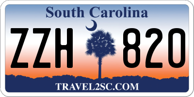 SC license plate ZZH820