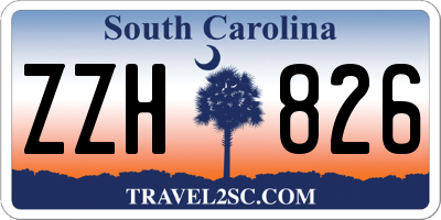 SC license plate ZZH826