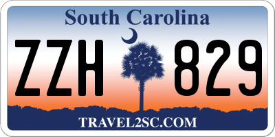 SC license plate ZZH829