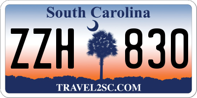 SC license plate ZZH830