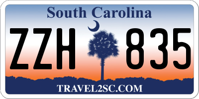 SC license plate ZZH835