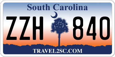 SC license plate ZZH840