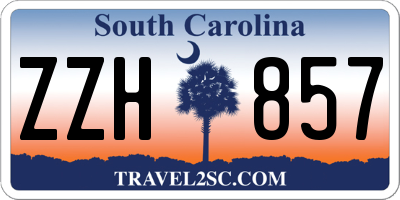SC license plate ZZH857