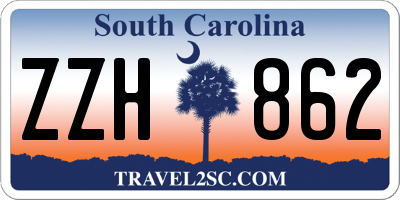 SC license plate ZZH862