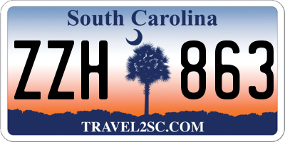 SC license plate ZZH863