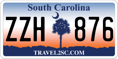 SC license plate ZZH876