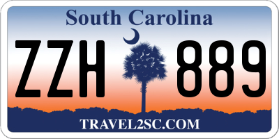 SC license plate ZZH889