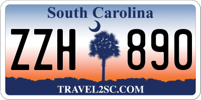 SC license plate ZZH890
