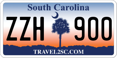 SC license plate ZZH900