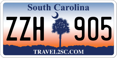 SC license plate ZZH905