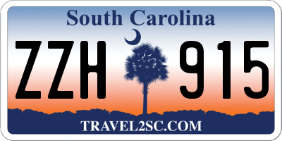 SC license plate ZZH915