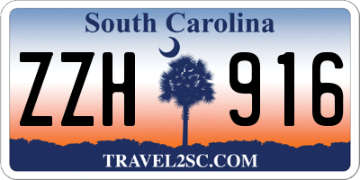 SC license plate ZZH916