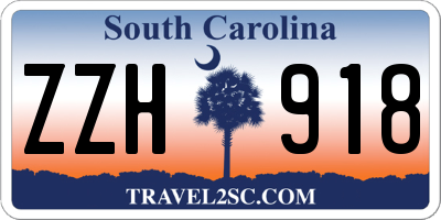 SC license plate ZZH918