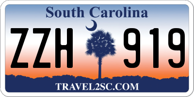 SC license plate ZZH919