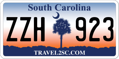 SC license plate ZZH923