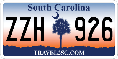 SC license plate ZZH926
