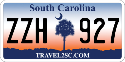 SC license plate ZZH927