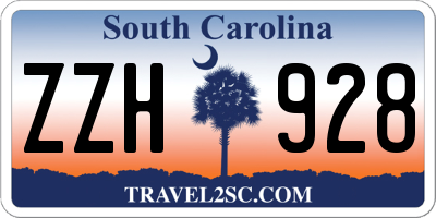 SC license plate ZZH928