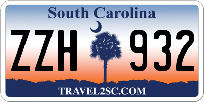 SC license plate ZZH932
