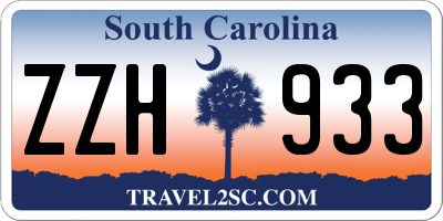 SC license plate ZZH933