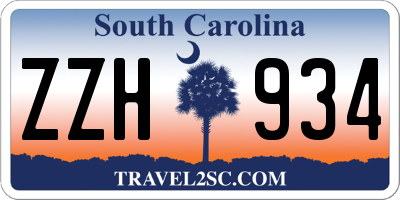 SC license plate ZZH934
