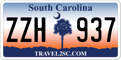 SC license plate ZZH937