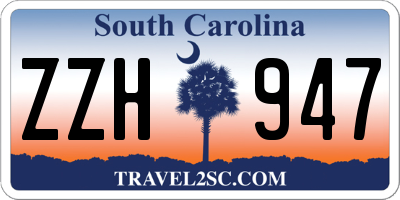 SC license plate ZZH947