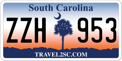 SC license plate ZZH953