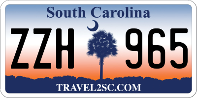 SC license plate ZZH965