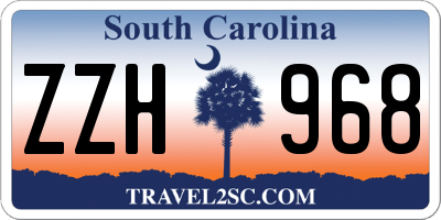 SC license plate ZZH968