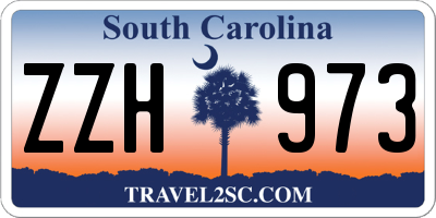 SC license plate ZZH973