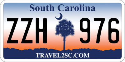 SC license plate ZZH976