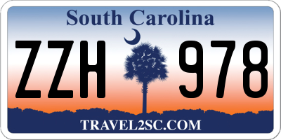 SC license plate ZZH978