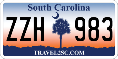 SC license plate ZZH983