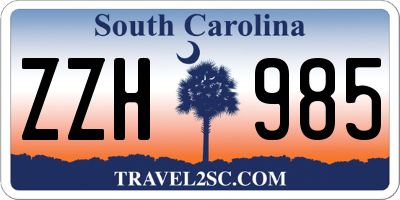 SC license plate ZZH985