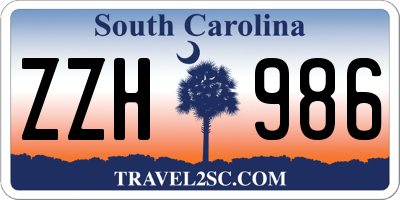 SC license plate ZZH986