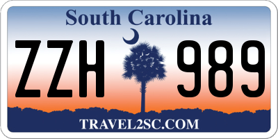 SC license plate ZZH989