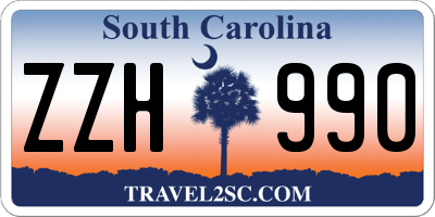 SC license plate ZZH990